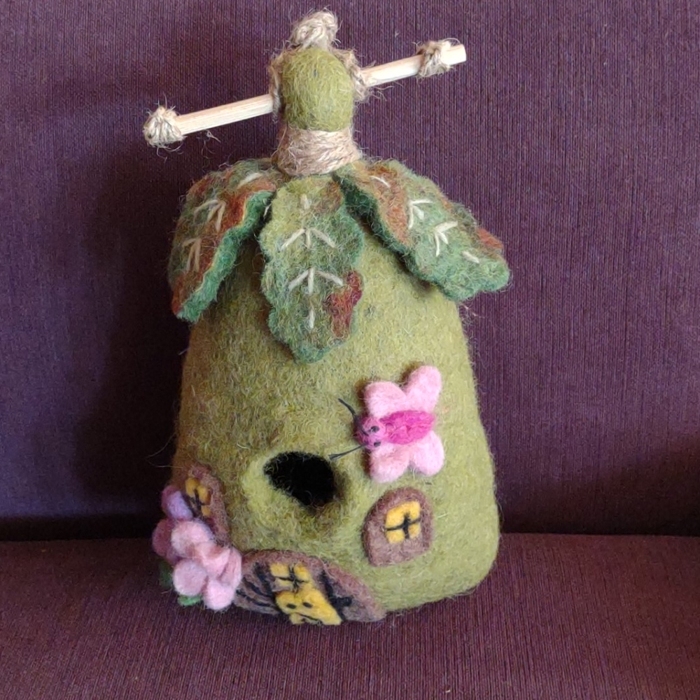 FairTribe felted birdhouse